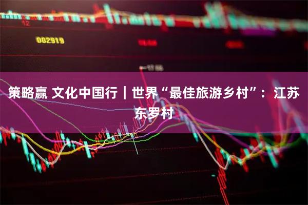 策略赢 文化中国行｜世界“最佳旅游乡村”：江苏东罗村